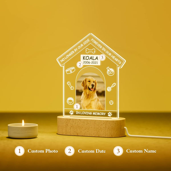 Custom Personalized Photo Frame Pet Memorial Night Light