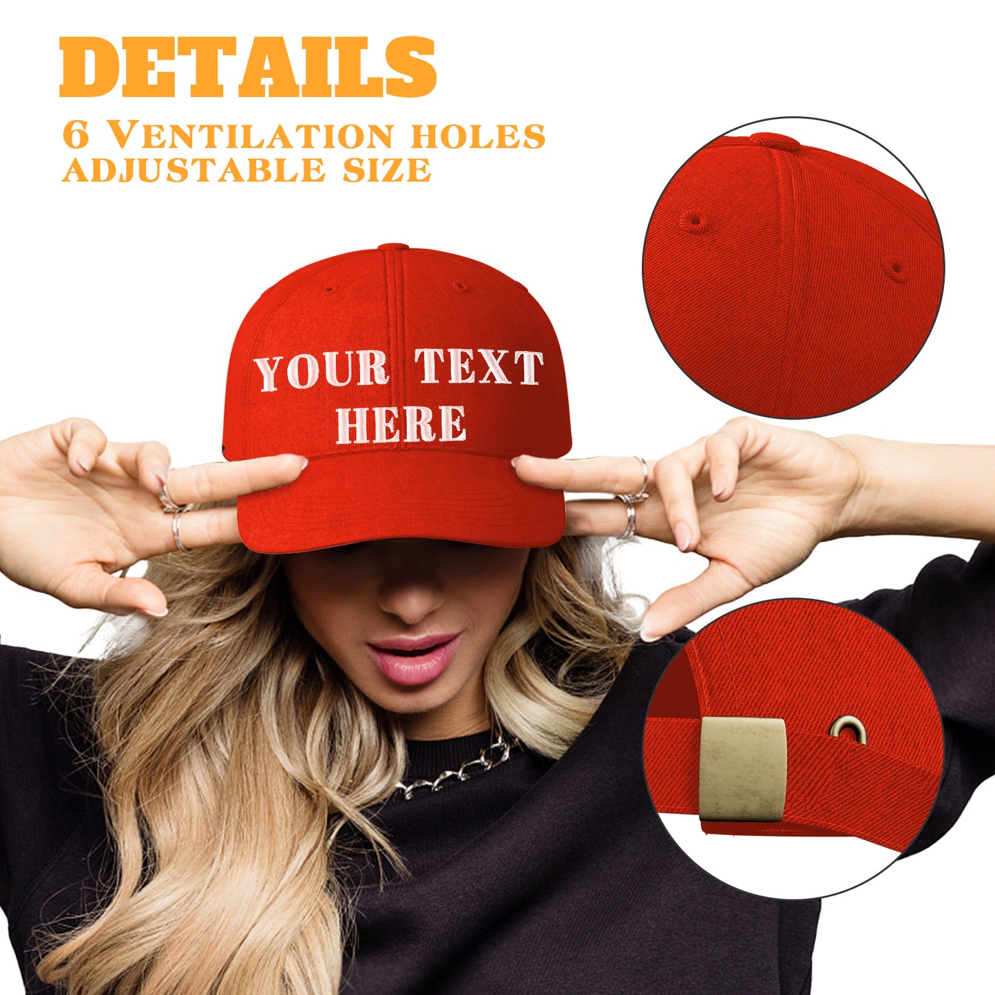 Custom Caps for Men & Women - Personalized Baseball Caps - High-Quality Canvas