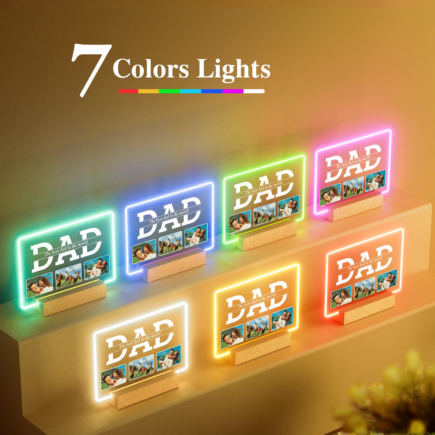 Personalized Father's Day Gift: Customized Photo Night Light