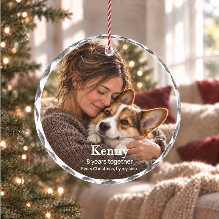 Personalized Christmas Ornament for Couples — For the argument you never want to win. personalized christmas ornament for couples for couples, anniversary gift ideas, custom christmas ornament, made with your photo and name.