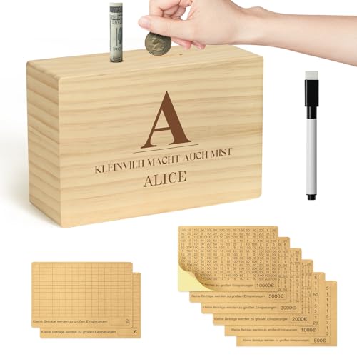Custom savings challenge box