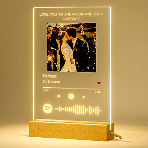 Custom night light in cast acrylic, U-shaped