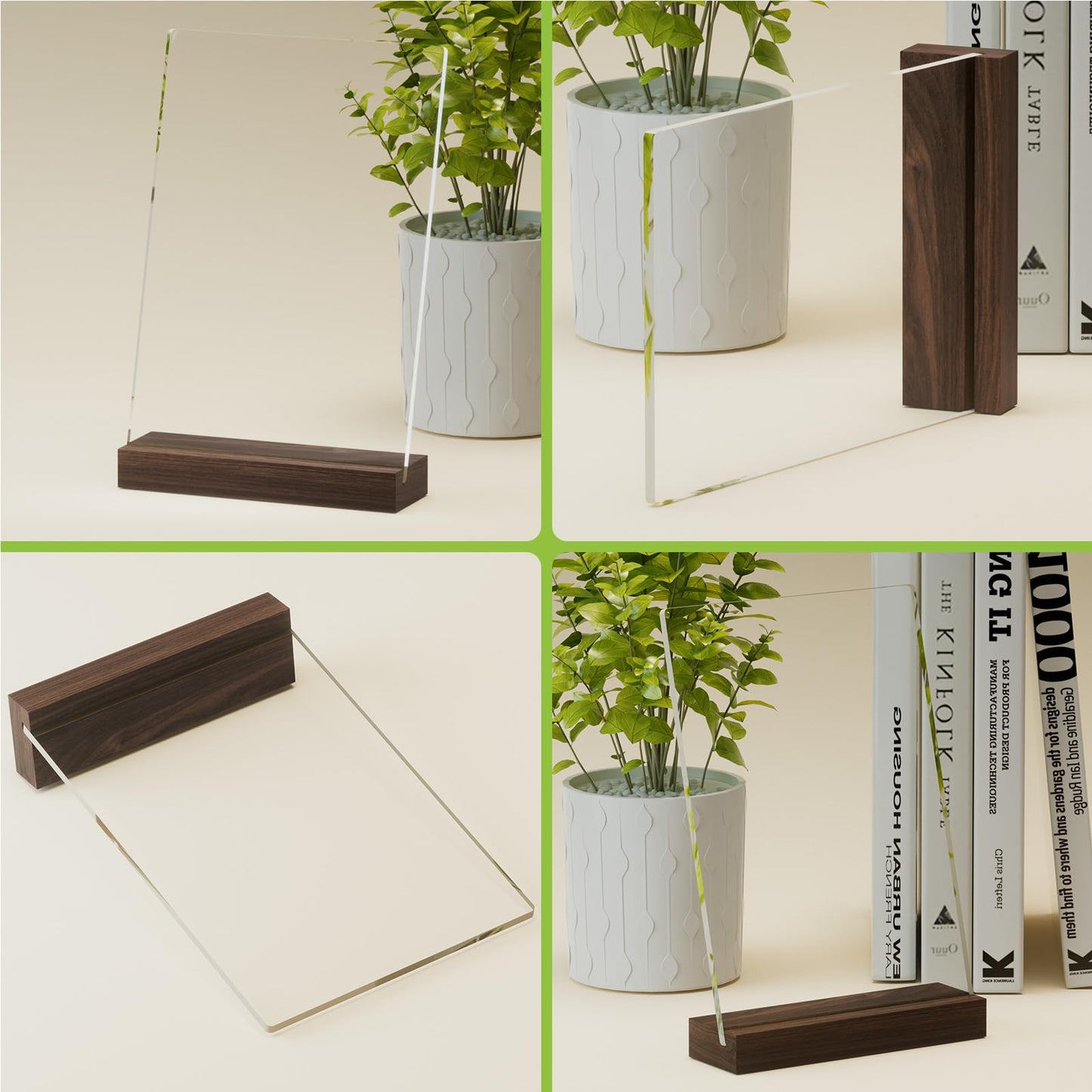 Wooden base bracket, acrylic base