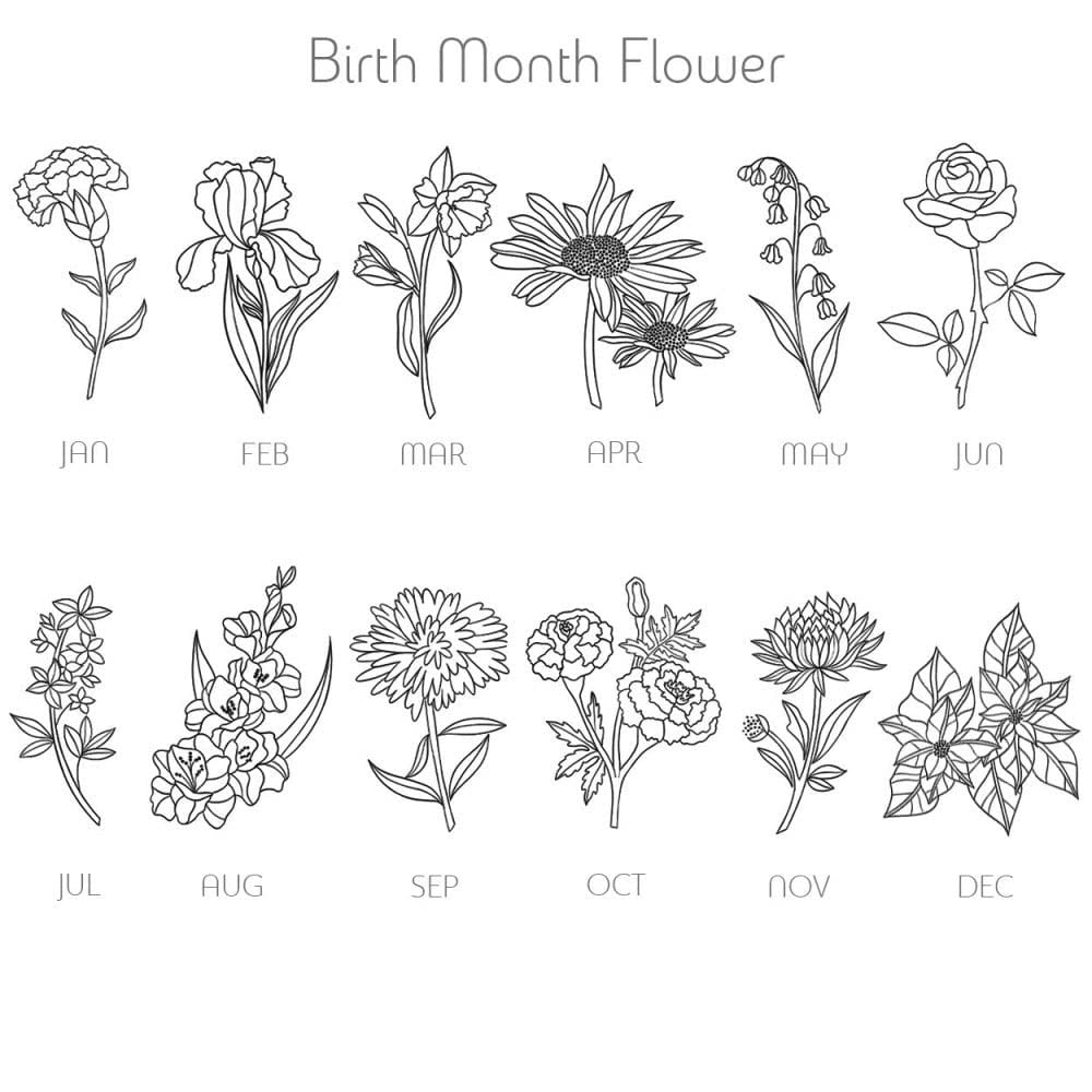 Custom Jewelry Box - Custom Name and Birthday Flowers