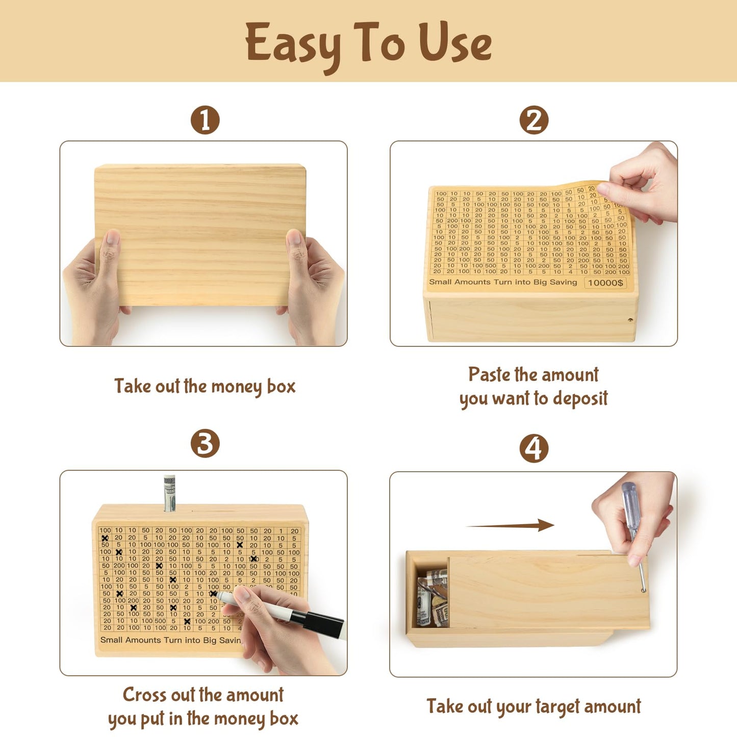 Personalized Money Banks: Custom Name Wooden Cash Boxes for Adults and Kids