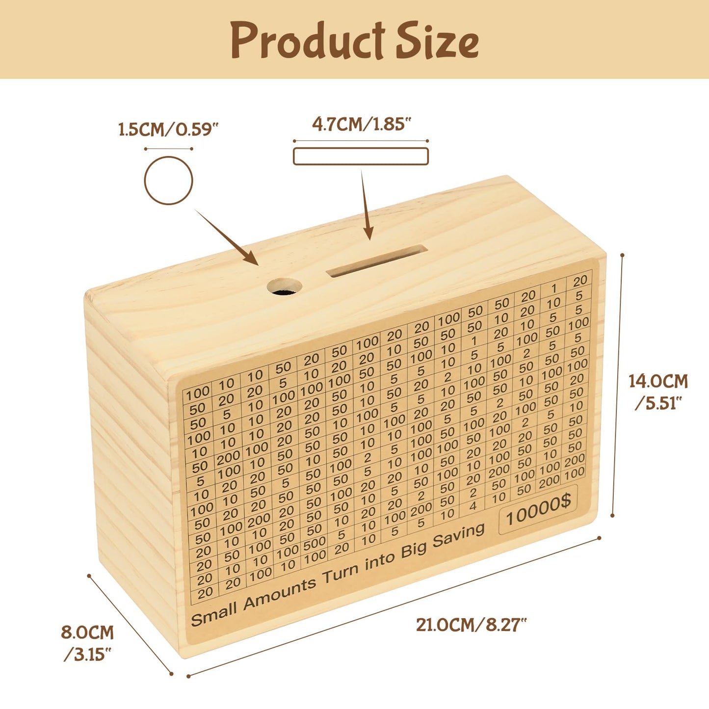 Personalized Money Banks: Custom Name Wooden Cash Boxes for Adults and Kids