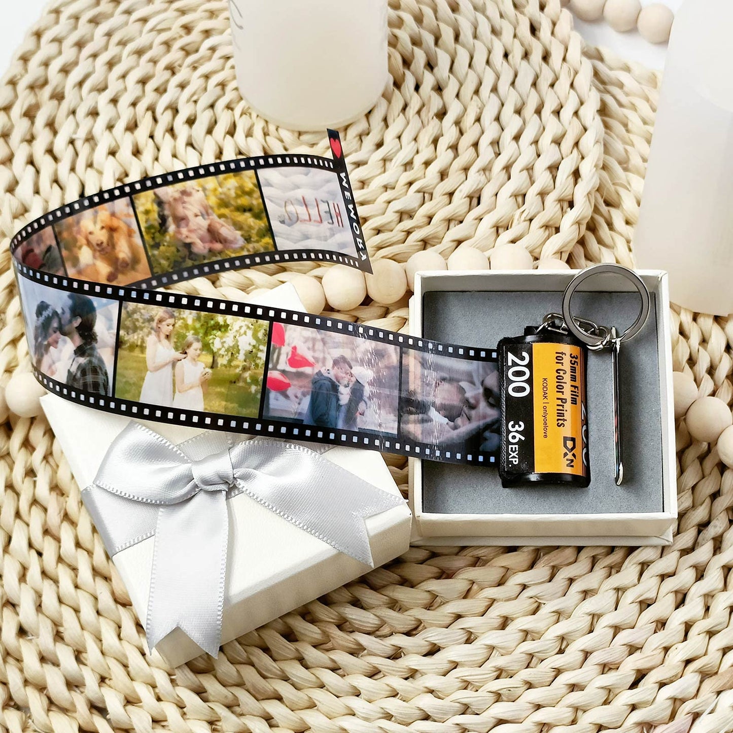 Personalized Camera Roll Keychain with Picture 10/15/20 Pieces