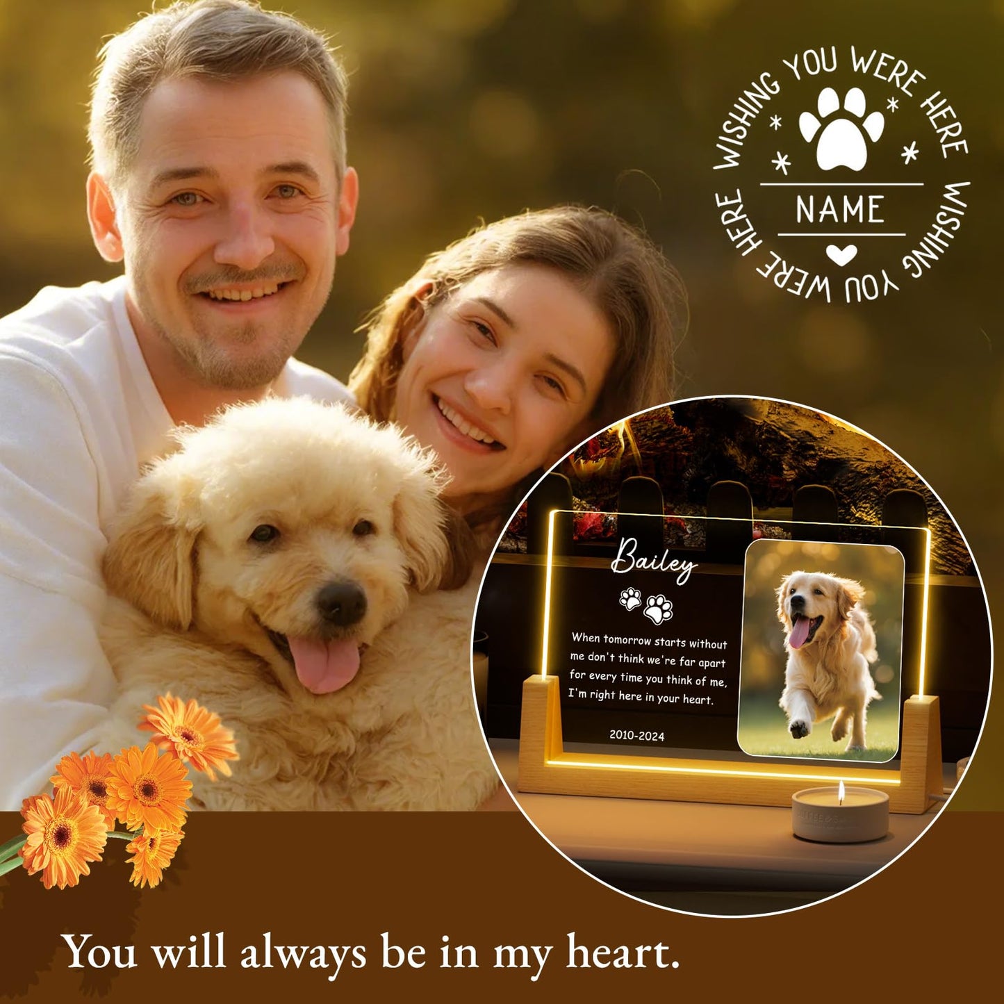 Personalized Pet Memorial Gifts, Custom Dog Memorial Gifts