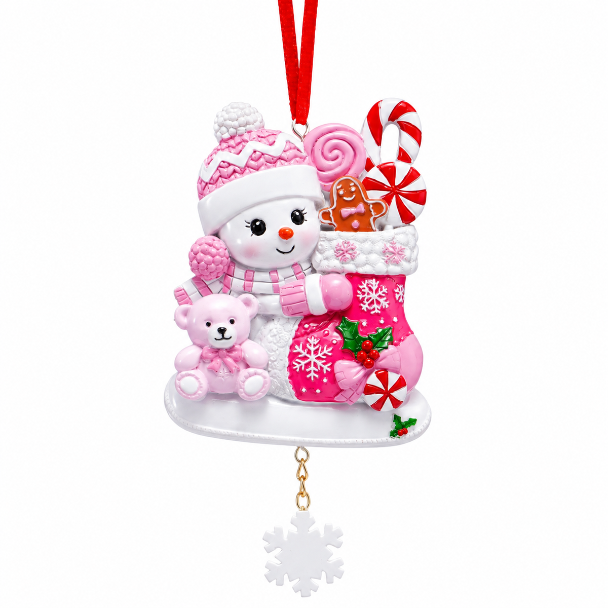 Custom resin christmas ornament in hand-painted resin