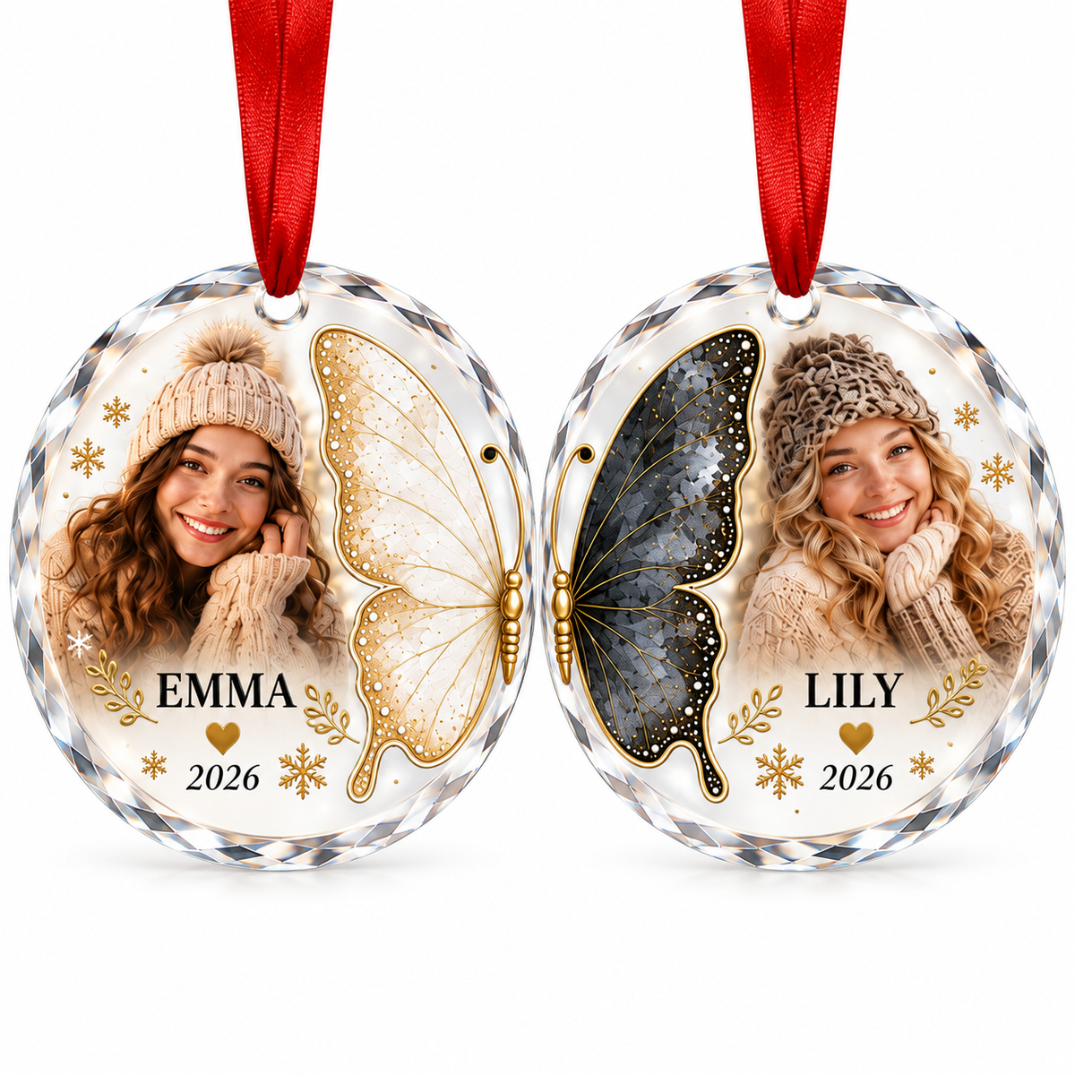 Custom wood christmas ornament in solid wood