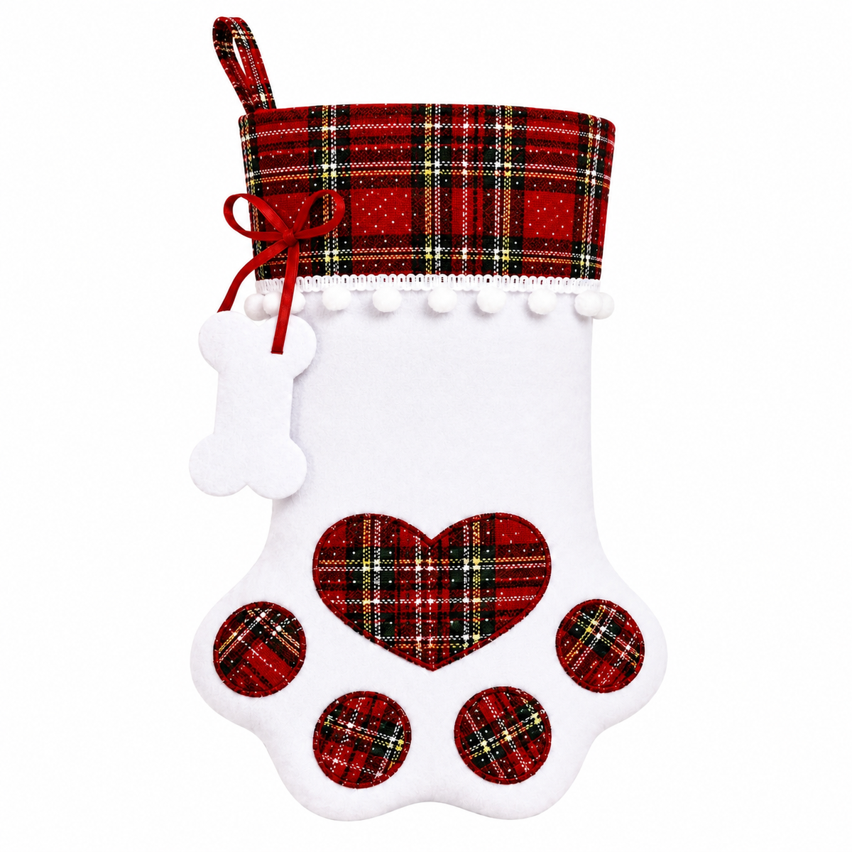 Custom christmas stocking in cotton linen