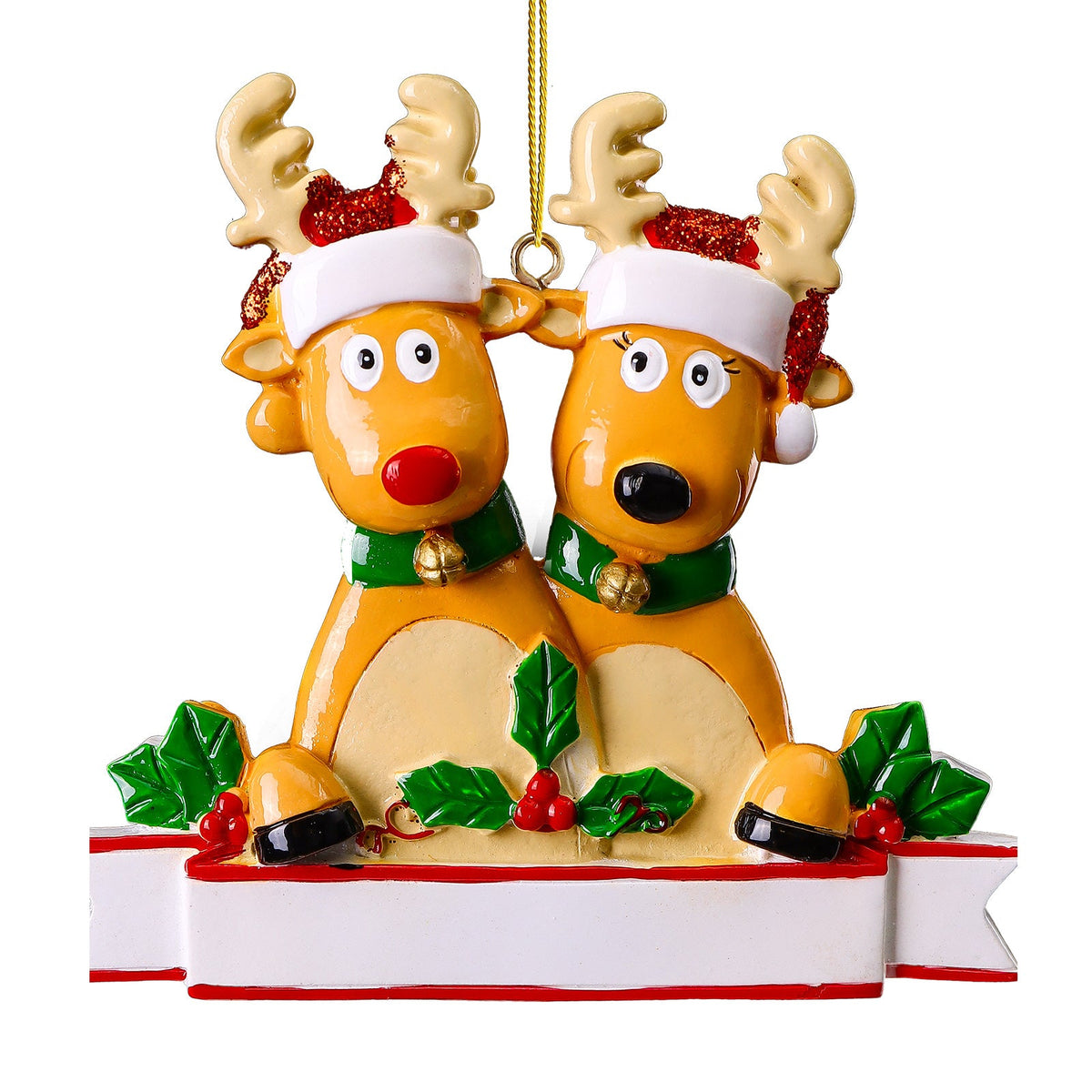 Custom resin christmas ornament in hand-painted resin