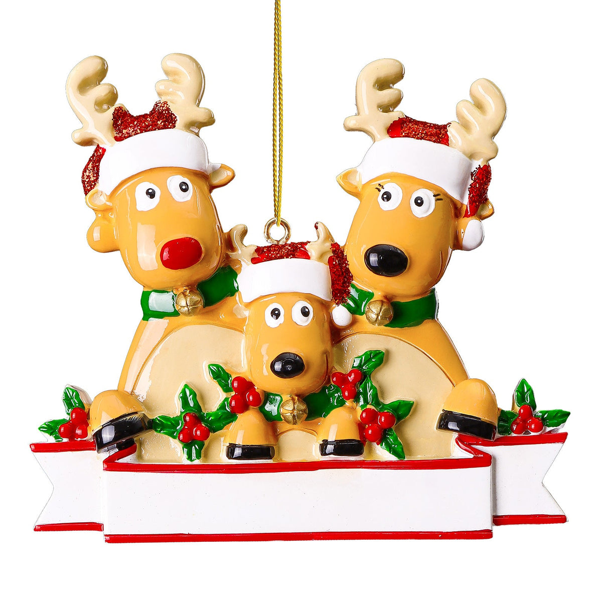 Custom resin christmas ornament in hand-painted resin