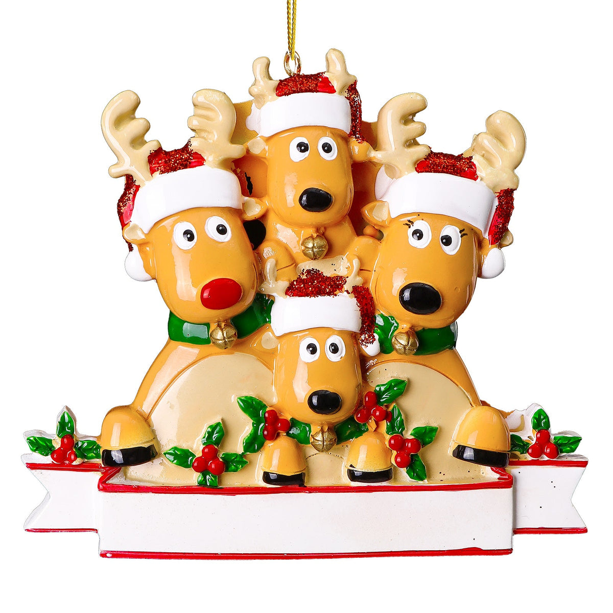 Custom resin christmas ornament in hand-painted resin