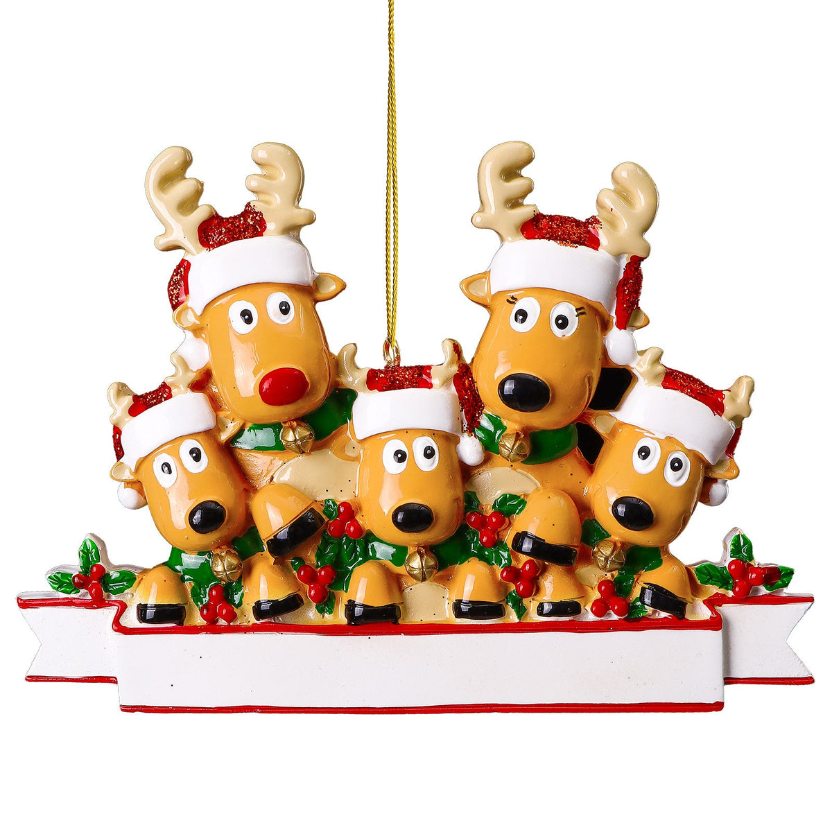 Custom resin christmas ornament in hand-painted resin