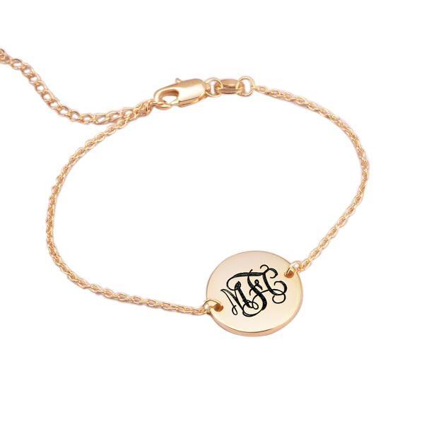 Personalized Oval Monogram Bracelet