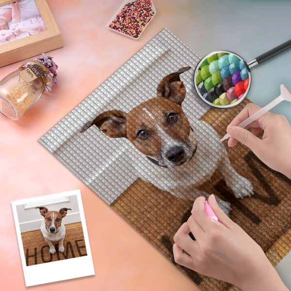 Custom Dog Photo Full Drill Diamond Painting