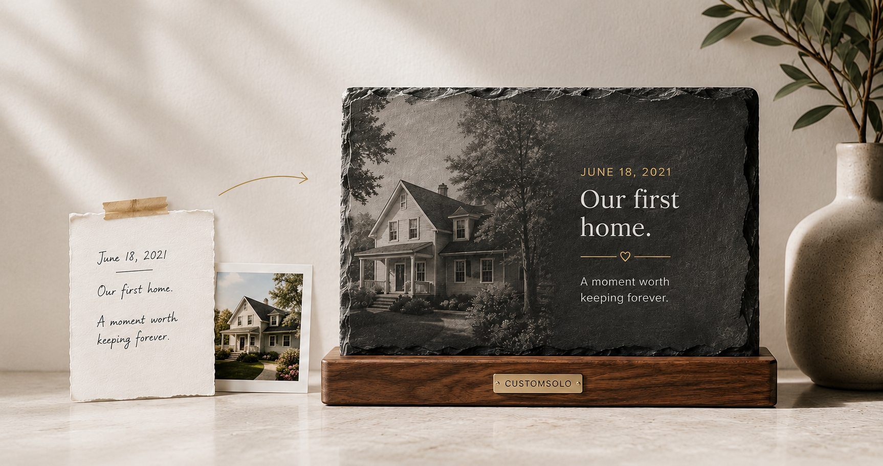 Custom keepsake created from a personal story
