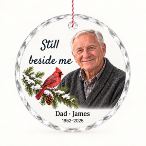 Personalized Memorial Ornament for Dad — Still Beside Me