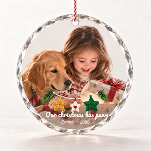 Personalized Pet Christmas Ornament — Our Christmas Has Paws
