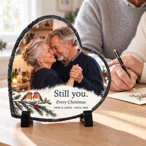 Personalized Anniversary Slate Photo Plaque — Still You, Every Christmas