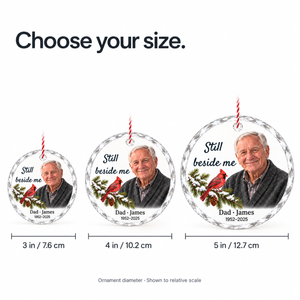 Personalized Memorial Ornament for Dad — Still Beside Me