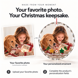 Personalized Pet Christmas Ornament — Our Christmas Has Paws