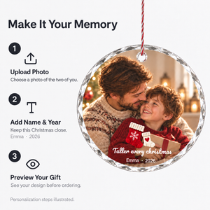 Personalized Christmas Ornament for Dad & Son — product image 5
