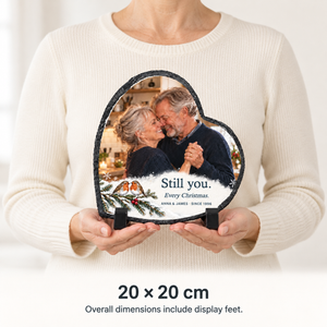 Personalized Anniversary Slate Photo Plaque — Still You, Every Christmas