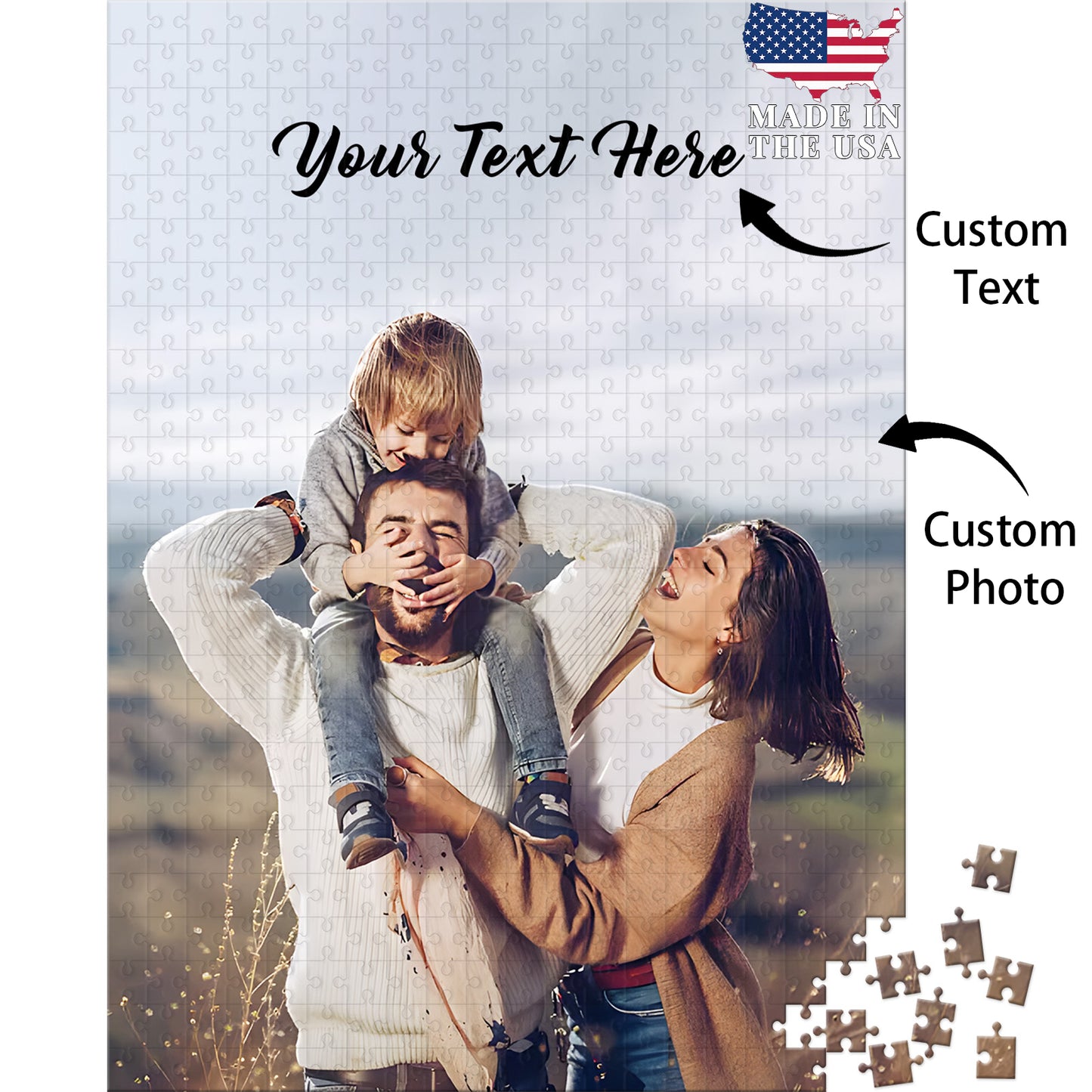 Custom Personalized Wooden Puzzle - 120/200/300/500/1000 pieces