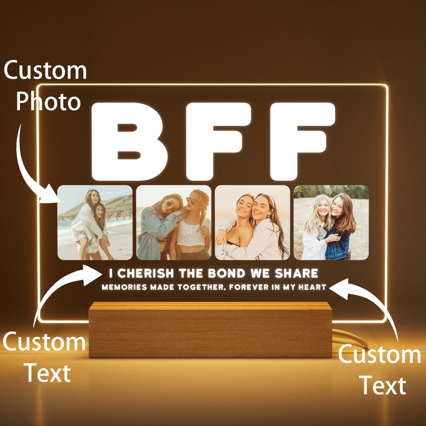 Custom personalized Love plaque with photo and text - 5x7