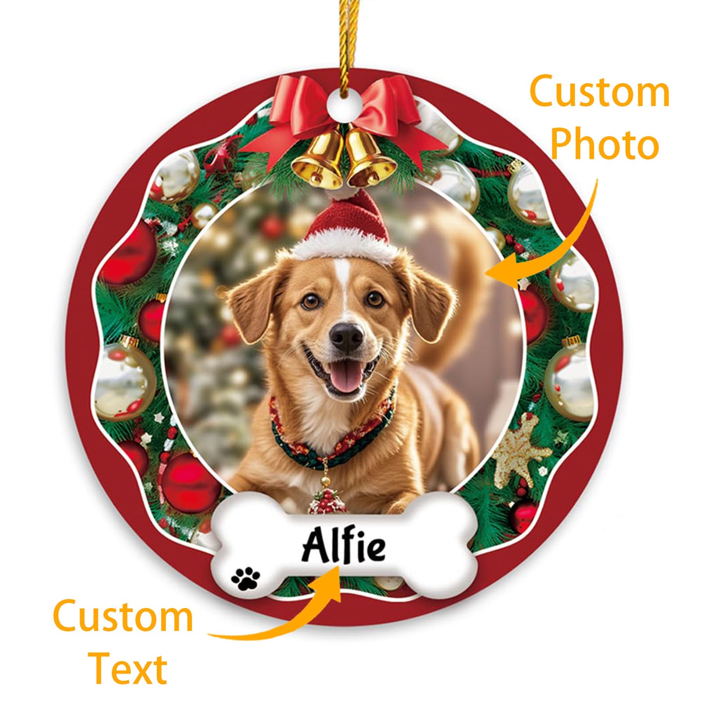 Personalized Dog Christmas Ornaments 2024