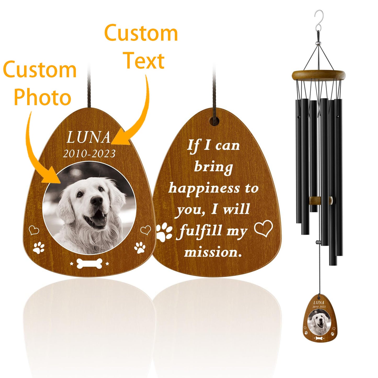 Personalized Pet Memorial Wind Chimes