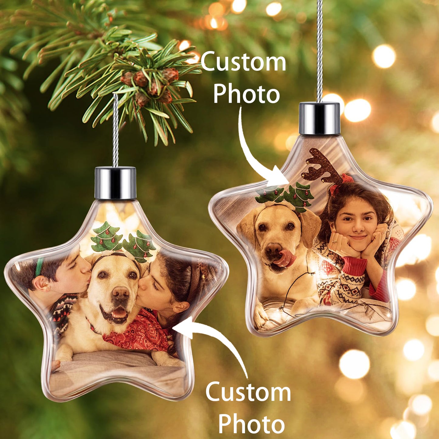 Personalized Photo Ball Christmas Ornaments