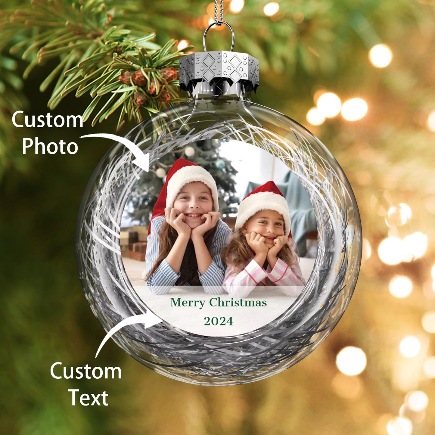 Personalized Photo Christmas Ornaments 2024