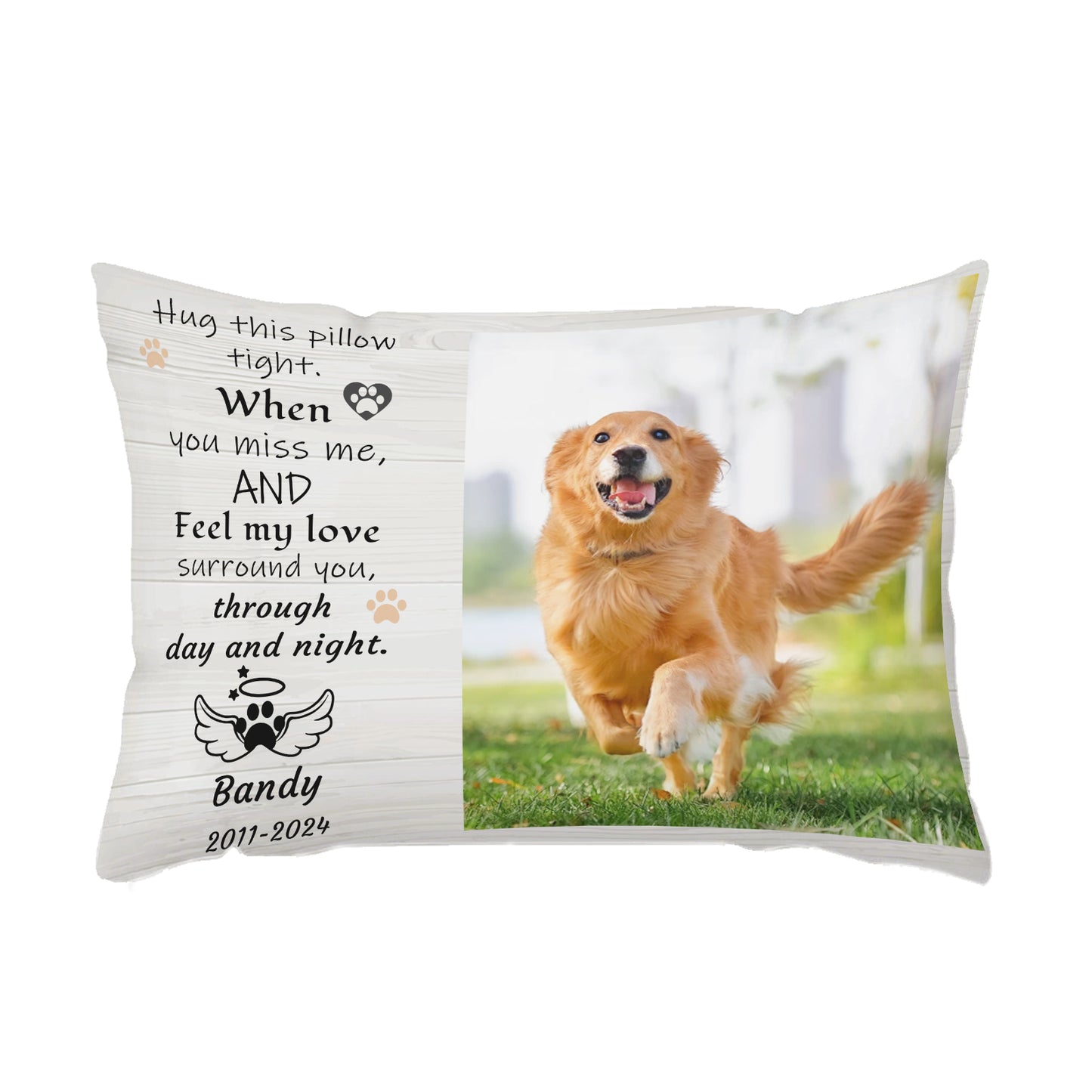 Custom Personalized Dog Mourning Memorial Pillowcase