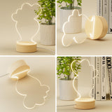 Wooden LED Lighted Base Stand, Round