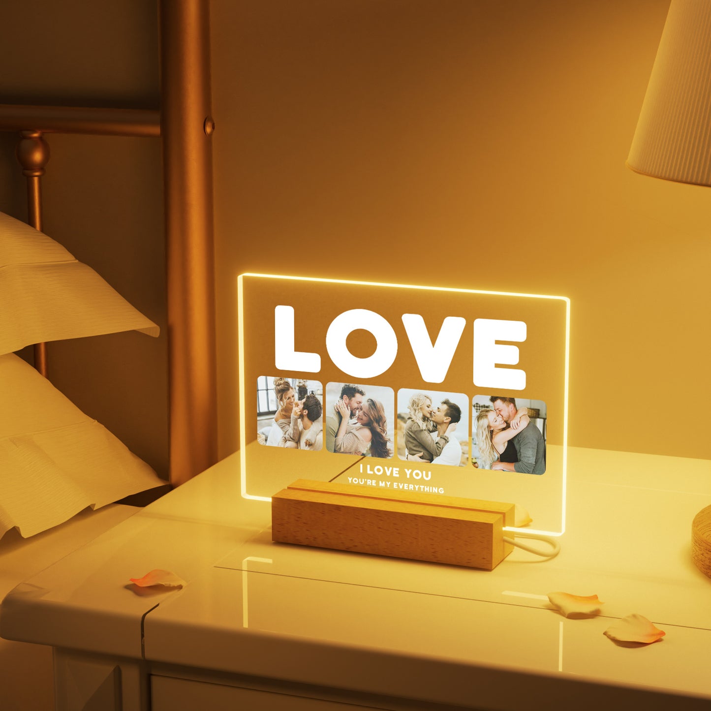 Custom personalized Love plaque with photo and text - 5x7