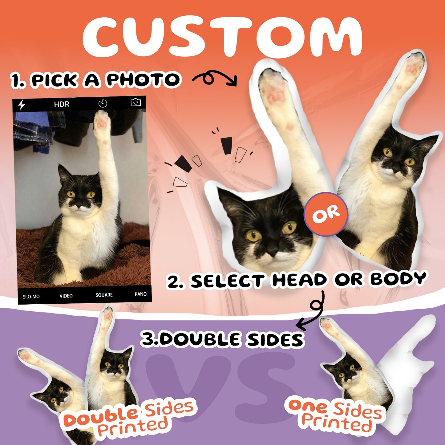 Custom Personalized Pillow with Picture - Custom Face Pillow
