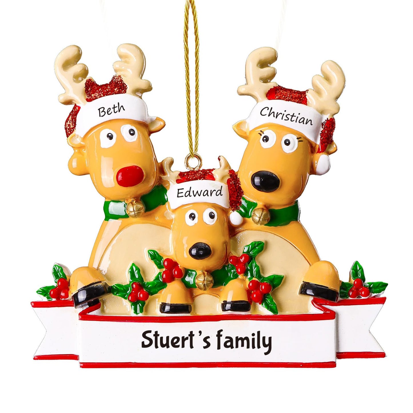 Personalized Deer Christmas Ornaments 2024