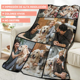 Custom Personalized Blanket with Photo, 6 Photos