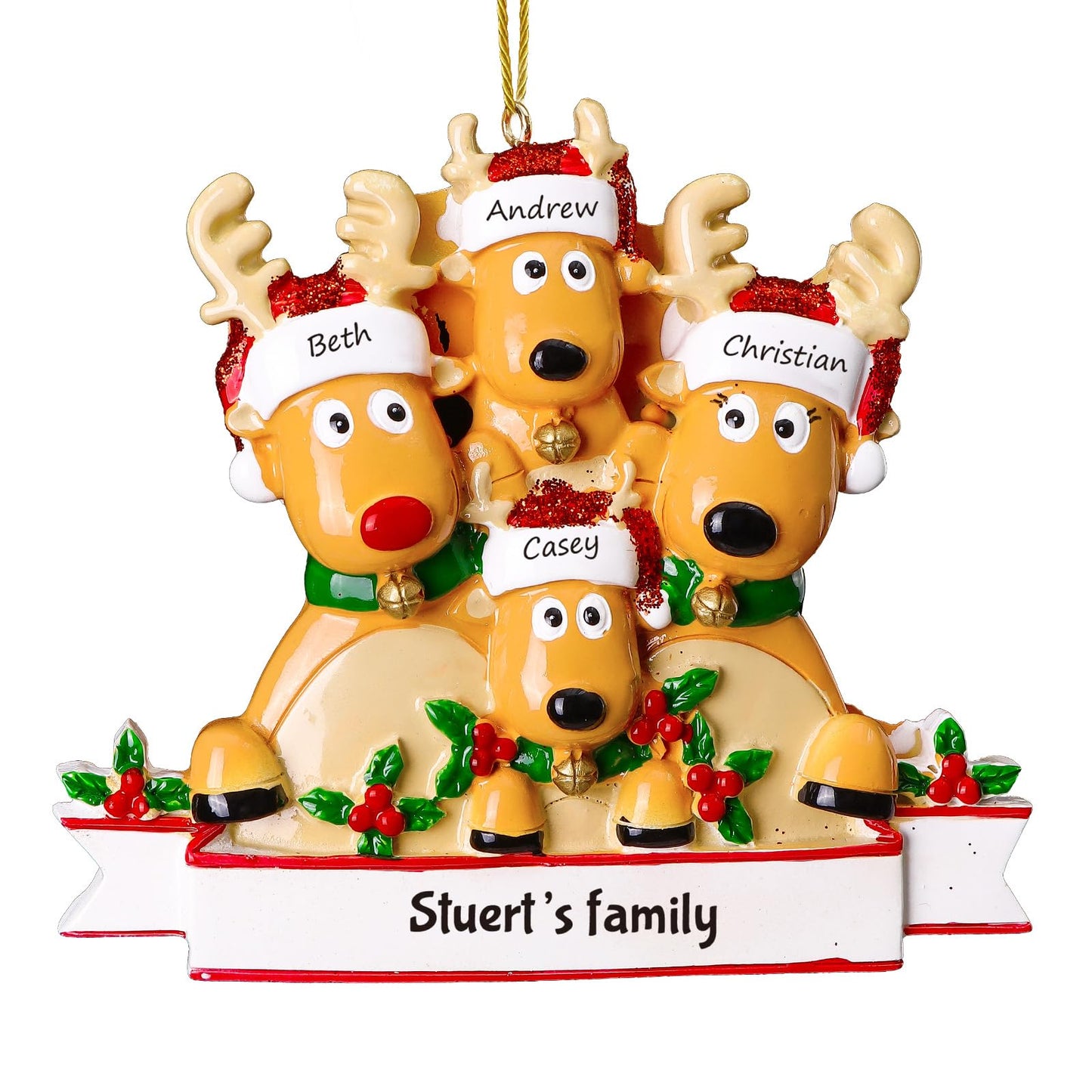 Personalized Deer Christmas Ornaments 2024