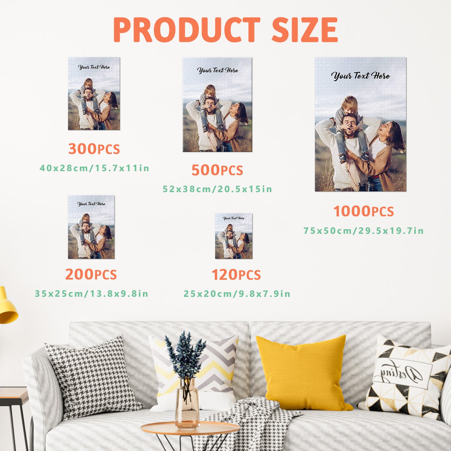 Custom Personalized Wooden Puzzle - 120/200/300/500/1000 pieces