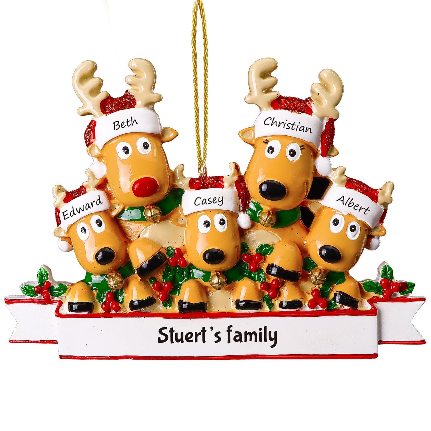 Personalized Deer Christmas Ornaments 2024