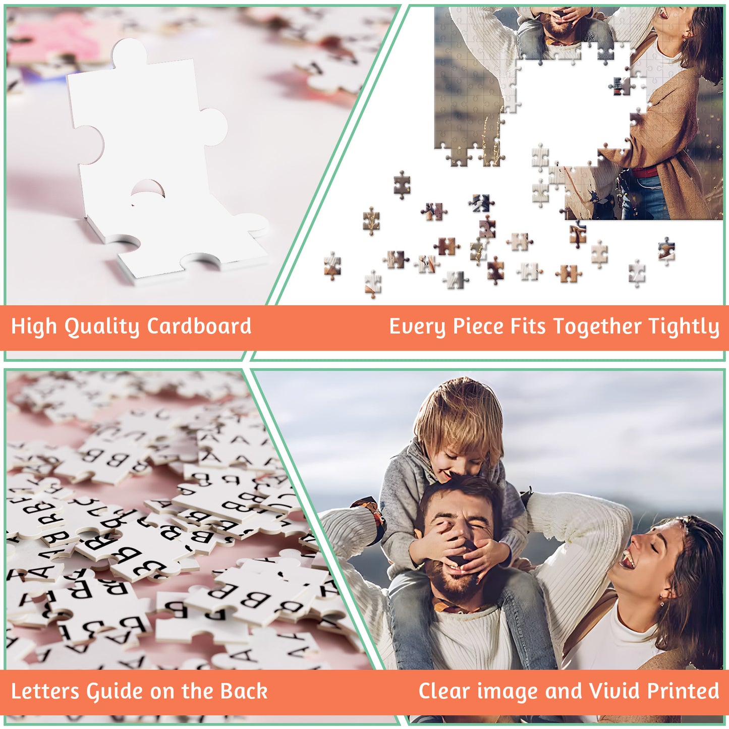 Custom Personalized Wooden Puzzle - 120/200/300/500/1000 pieces