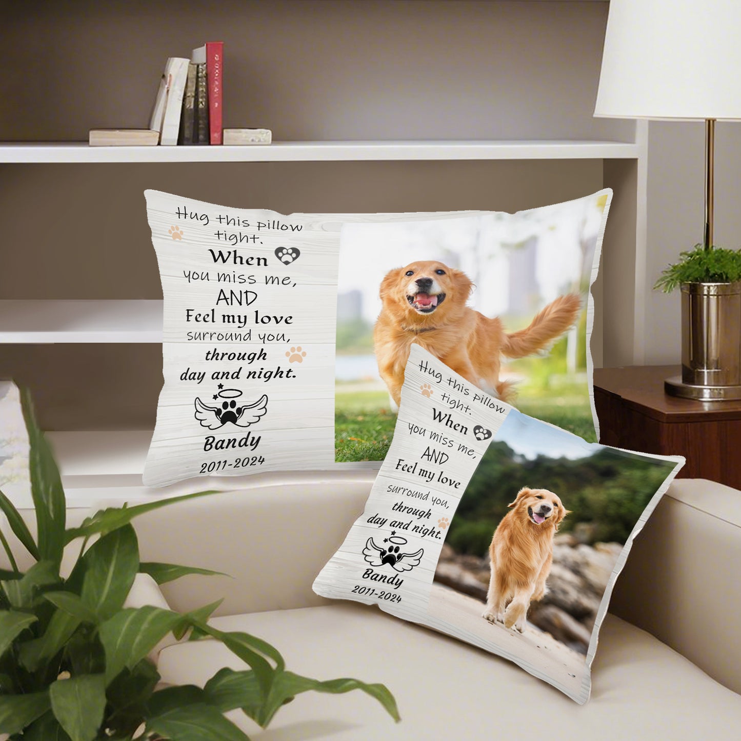 Custom Personalized Dog Mourning Memorial Pillowcase
