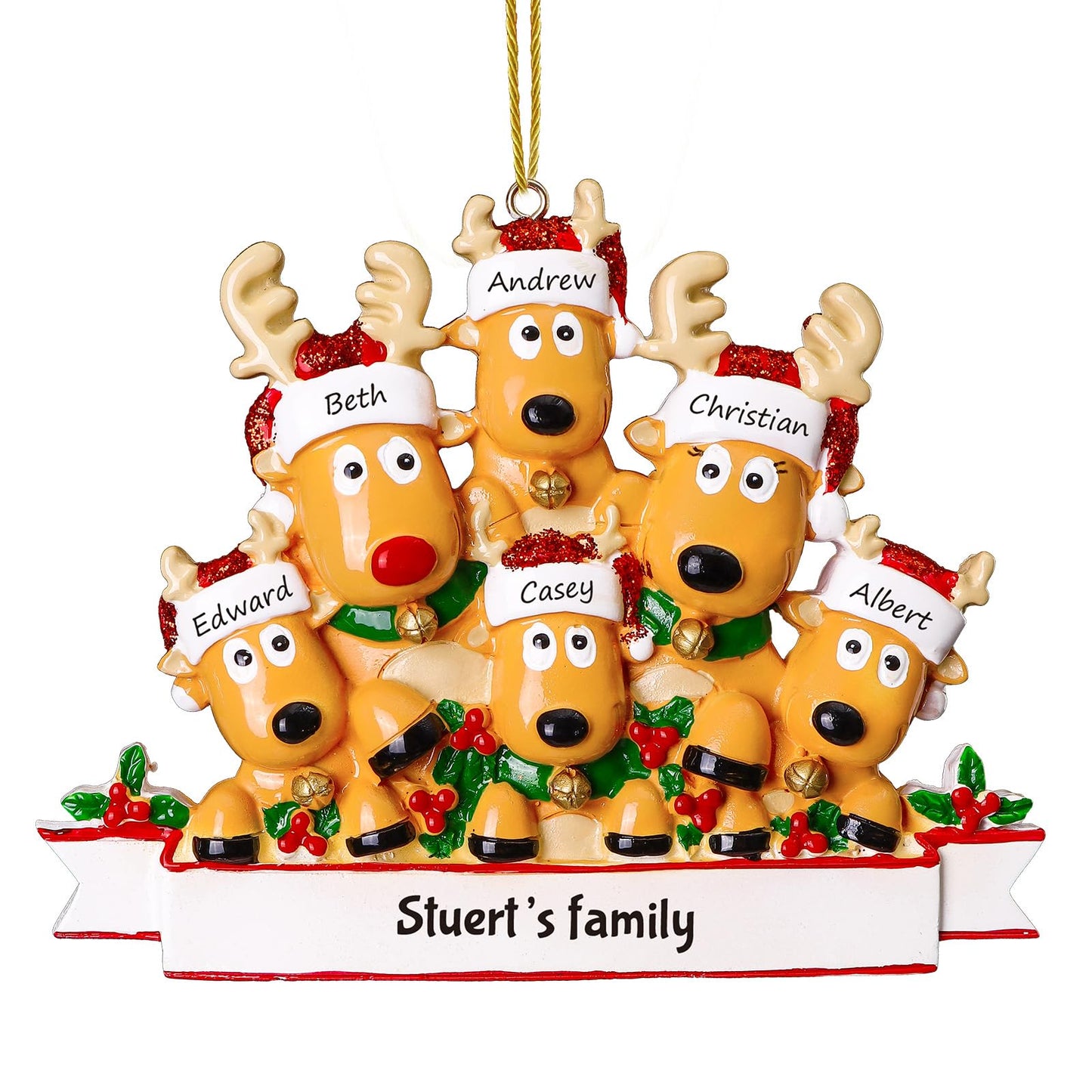 Personalized Deer Christmas Ornaments 2024