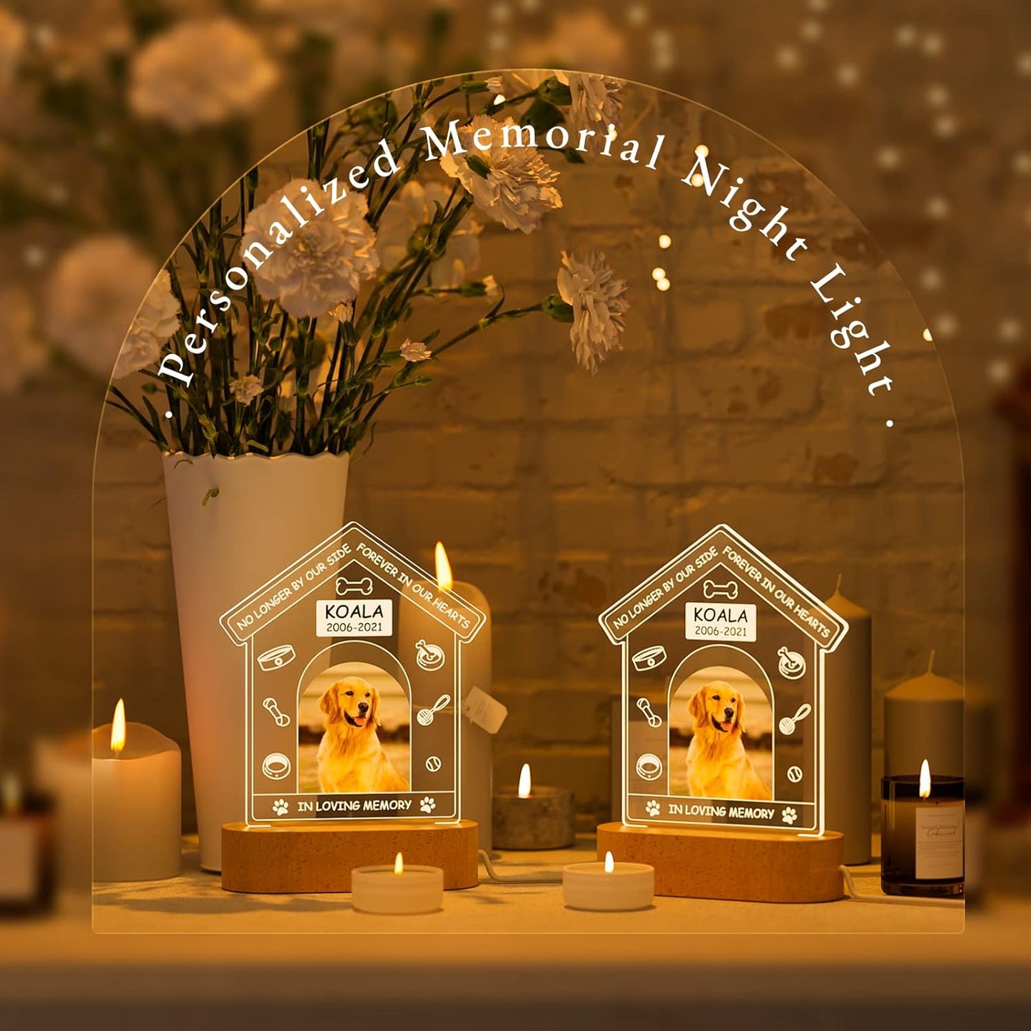 Custom Personalized Photo Frame Pet Memorial Night Light