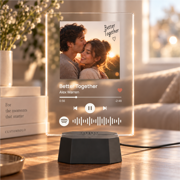 Better Together Spotify Music Plaque on display, on a neutral background