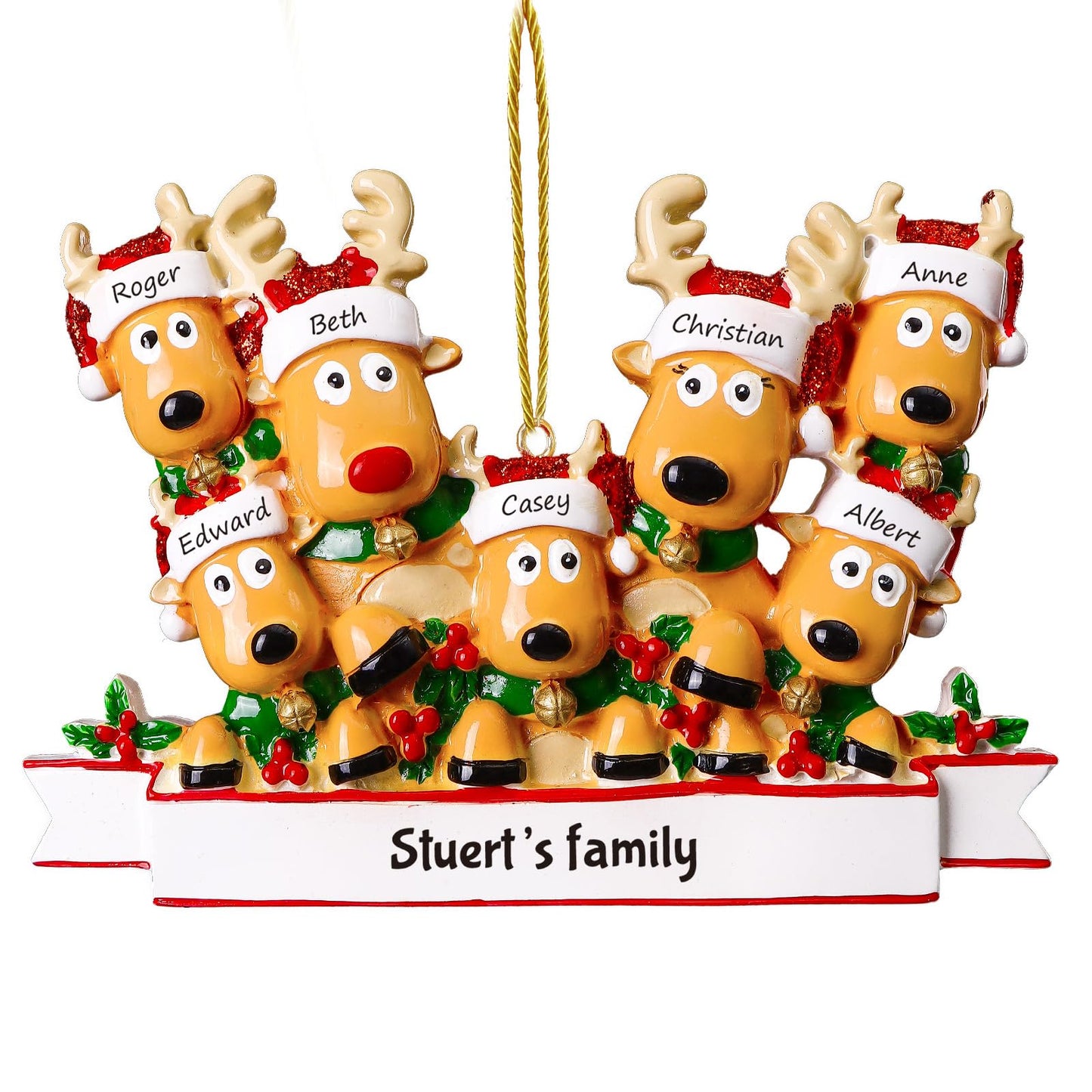 Personalized Deer Christmas Ornaments 2024